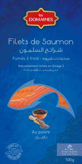 Image de Filet de saumon fumé au poivre - (100g)